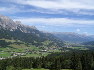 Fototapeta na wymiar View from Asitzhoehe, Leogang, Salzburg, Austria