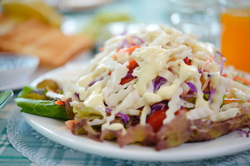 Helianthus tuberosus salad healthy breakfast for weight loss.