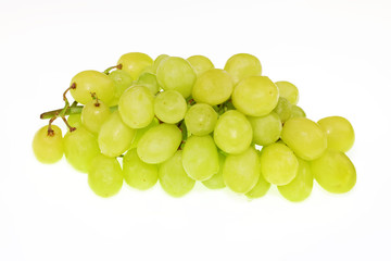 Grapes on white background