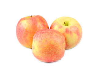 fresh apples on white background