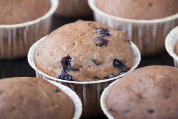 Muffins with blueberries