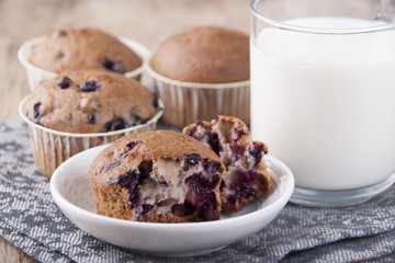 Muffins with blueberries