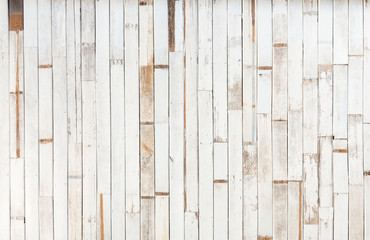 texture of decorative old white wood stripe
