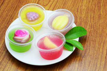Thai style jelly in cup