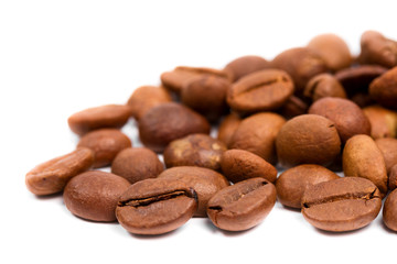Coffee Beans on white.