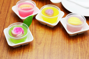 Thai style jelly in cup