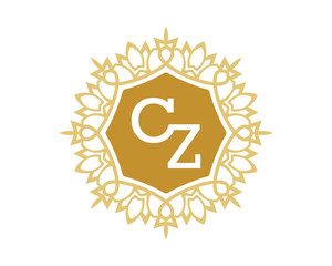 CZ initial royal letter logo