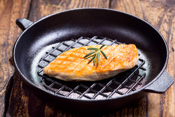 fried chicken breast  in a pan