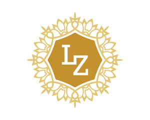 LZ initial royal letter logo