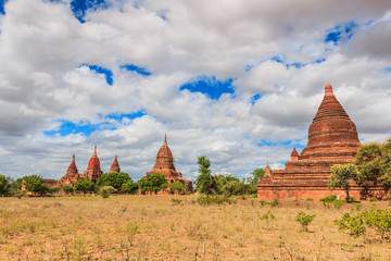 Ancient pagodas in Bagan of Myanmar. Bagan was the capital of the Kingdom of Pagan during 9th to...