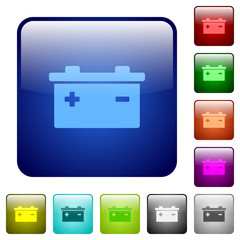 Color battery square buttons