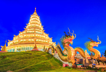 Wat Hyua Pla Kang in Chinese style, Chiangrai province of Thailand