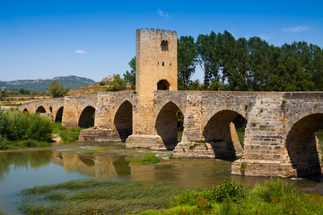 Fototapeta na wymiar Medieval bridge at Frias. Burgos