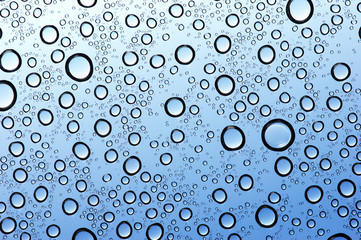  water drops on glass
