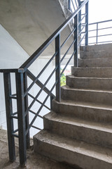 Stair inside the construction building