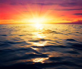 Fototapeta na wymiar sea and sunset