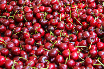 Sweet red cherry background