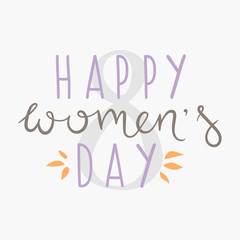 International Womens Day text 8 March for celebration greeting card design vector 