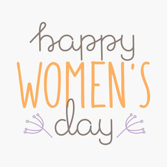 Fototapeta na wymiar International Womens Day text 8 March for celebration greeting card design vector 