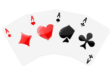 Four aces.   Four cards suits -  diamonds, clubs, spades, hearts