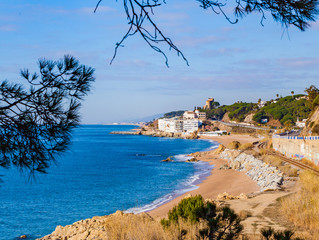 Sant Pol de Mar, a picturesque village on the mediterranean coast near Barcelona.