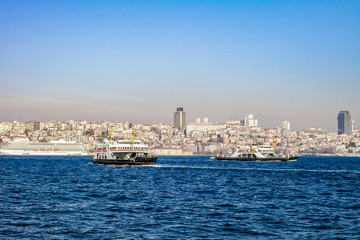 Fototapeta na wymiar Istanbul ferry. Istanbul view.
