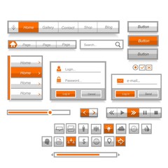 Elements of website design interface