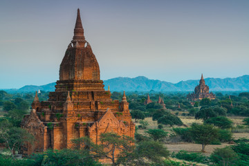 The group of ancient temple in Bagan, Myanmar