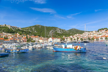 Fototapeta na wymiar Fishing boats in Croatia