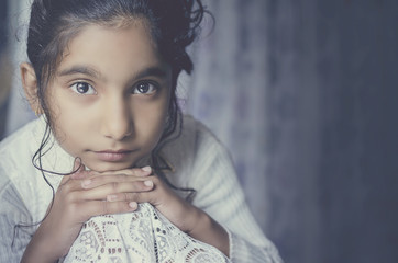 girl child portrait posing for camera