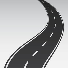 Abstract winding road - Vector illustration