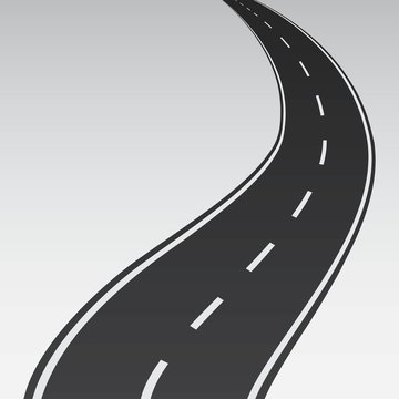 Abstract winding road - Vector illustration