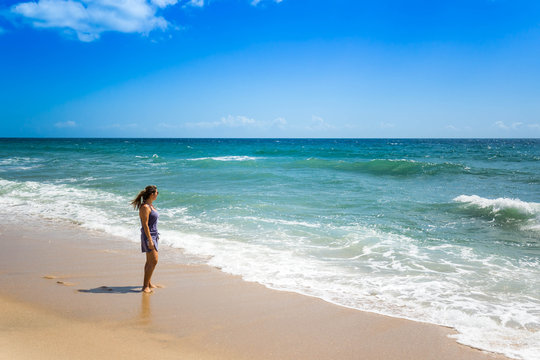 Beatiful woman at beach