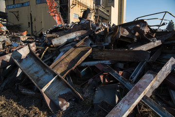 Fototapeta premium Recovery of scrap metal.