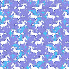 Fototapeta na wymiar unicorn seamless pattern 2