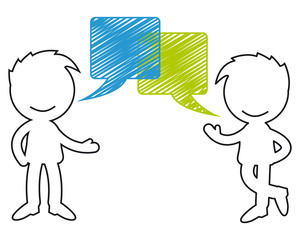 Short People Scribble - talking together