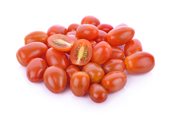 cherry tomatoes isolated on white background.