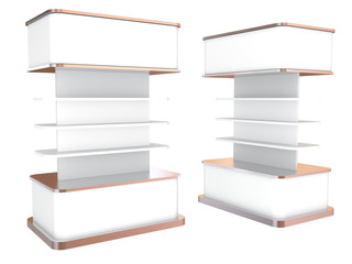 Color white shelves
