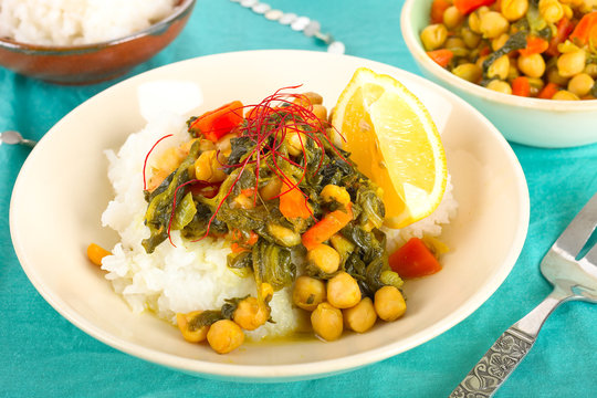Kichererbsen- Curry mir Reis