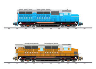 Two heavy locomotive / Image of two heavy locomotives with power © fixe1501