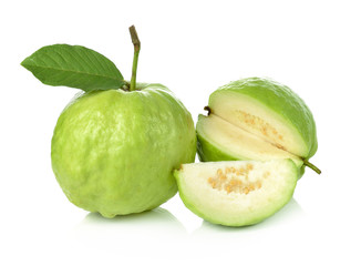 Guava on white background