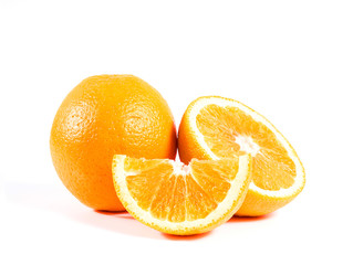 Orange fruit isolated on white background