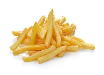 Potatoes fries  isolated on white