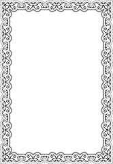 The vintage ornate swirl art frame
