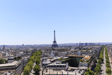 凱旋門から眺めたパリ
