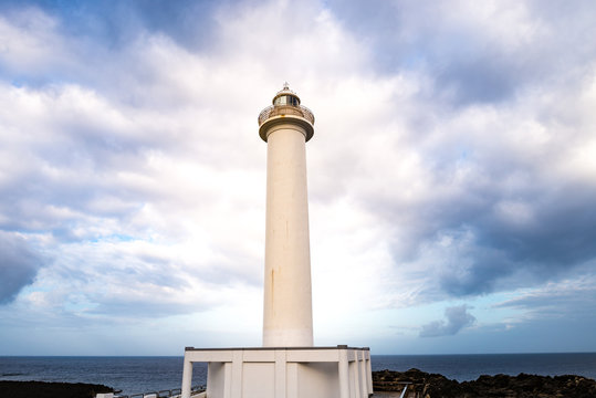 Lighthouse, landscape. Okinawa, Japan, Asia.