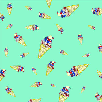 ice cream  background pattern