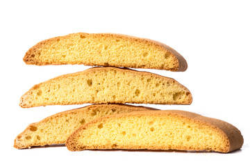 italian typical cookie called anicini isolated on white backgrou