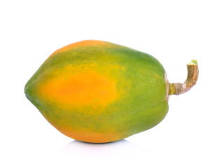 ripe papaya isolated on a white background
