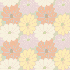 Flower pattern. Seamless vector background.